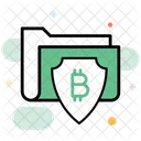 Datos Seguros Proteccion De Datos Datos Bitcoin Icono