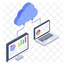 Negocios En La Nube Datos Comerciales En Linea Analisis De Negocios Icon