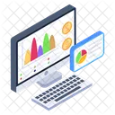 Negocios Digitales Datos Comerciales En Linea Analisis De Negocios Icon