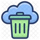 Datos De Residuos En La Nube Basura En La Nube Contenedor En La Nube Icon
