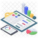 Datos Comerciales Infografia Empresarial Analisis Financiero Icon