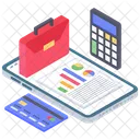 Datos Comerciales Analisis En Linea Calculo Comercial Icono