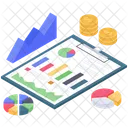 Datos Comerciales Infografia Empresarial Analisis Financiero Icono