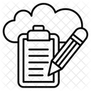 Datos En La Nube Lista De Verificacion Lista Icono
