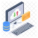 Datos en la nube en línea  Icono