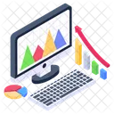 Analisis Web Infografia Empresarial Visualizacion De Datos Icono