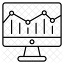 Grafico De Crecimiento Datos En Linea Analisis De Datos Icono