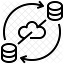 Datos En Tiempo Real Transferencia Computacion En La Nube Icono