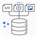 Datos Estructurados Gestion De Bases De Datos Almacenamiento De Datos Icono