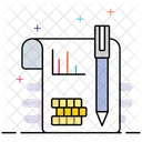 Datos Financieros Documento Comercial Analisis De Datos Icon