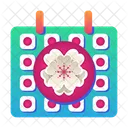 Sakura Fest Datum Kalender Symbol