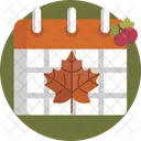 Thanksgiving Datum Zeitplan Symbol