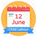 Datum der Kinderarbeit  Symbol