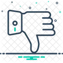 Daumen Runter Gefallt Mir Nicht Symbol