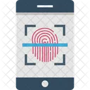 Daumenscan Fingerabdruck Strichcode Symbol