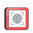 Daumenscan Daumenverifizierung Biometrische Anwesenheitskontrolle Symbol