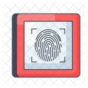 Daumenscan Daumenverifizierung Biometrische Anwesenheitskontrolle Symbol