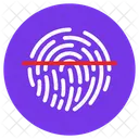 Daumenscan Daumenverifizierung Biometrische Anwesenheitskontrolle Symbol