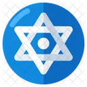 Hebrew David Star Jewish Star Icon
