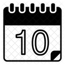 Tenth Th Calendar Icon
