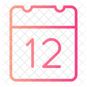 Day 12 Calendar Date Icon