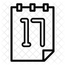 Day 17 Calendar Days Date Icon