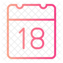 Day 18 Calendar Date Icon