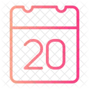 Day 20 Calendar Date Icon