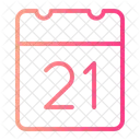 Day 21 Calendar Date Icon