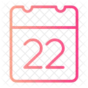 Day 22 Calendar Date Icon
