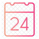 Day 24 Calendar Date Icon