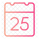 Day 25 Calendar Date Icon