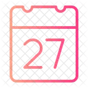 Day 27 Calendar Date Icon