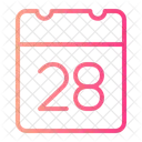 Day 28 Calendar Date Icon