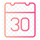 Day 30 Calendar Date Icon