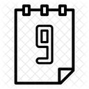 Day 9 Calendar Days Date Icon