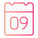 Day 9 Calendar Date Icon