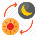 Day And Night Time Clock Icon