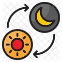 Day And Night Time Clock Icon