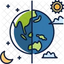 Day And Night Moon Earth Icon