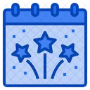 Celebrate Firecracker Firework Festival Day Calendar Date Icon