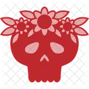 Flower Skull Death Symbol