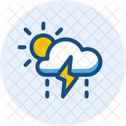 Day Rainy With Thunderbolt  Icon