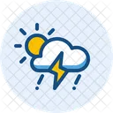 Day Storm Thunderbolt Rain Icon