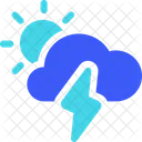 Day Thunderbolt Weather Cloud Icon