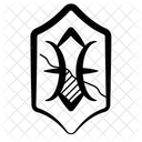 Dayak Borneu Escudo Ícone
