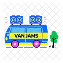 Confitures De Camionnette Musique De Route Camping Car Icône