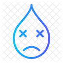 Dead Emoji Smileys Expression Emoticon Mineral Water Drop Blood Icon