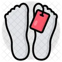 Dead Body Foots Morgue Tag Icon