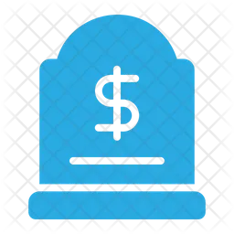 Dead Economic Crisis Debt Business Tombstone Money  Icon